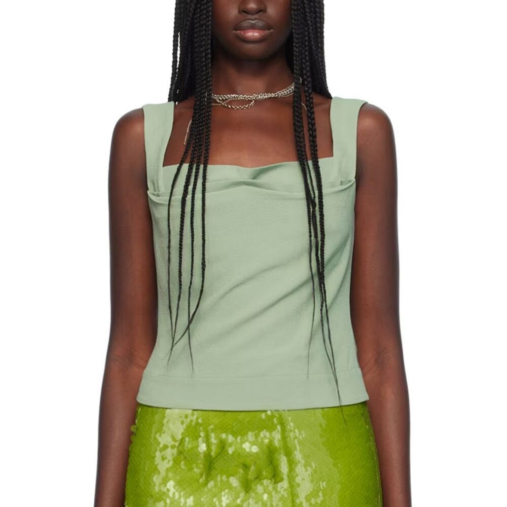 Miaou Imogene Corset Top in Olive Green Size L